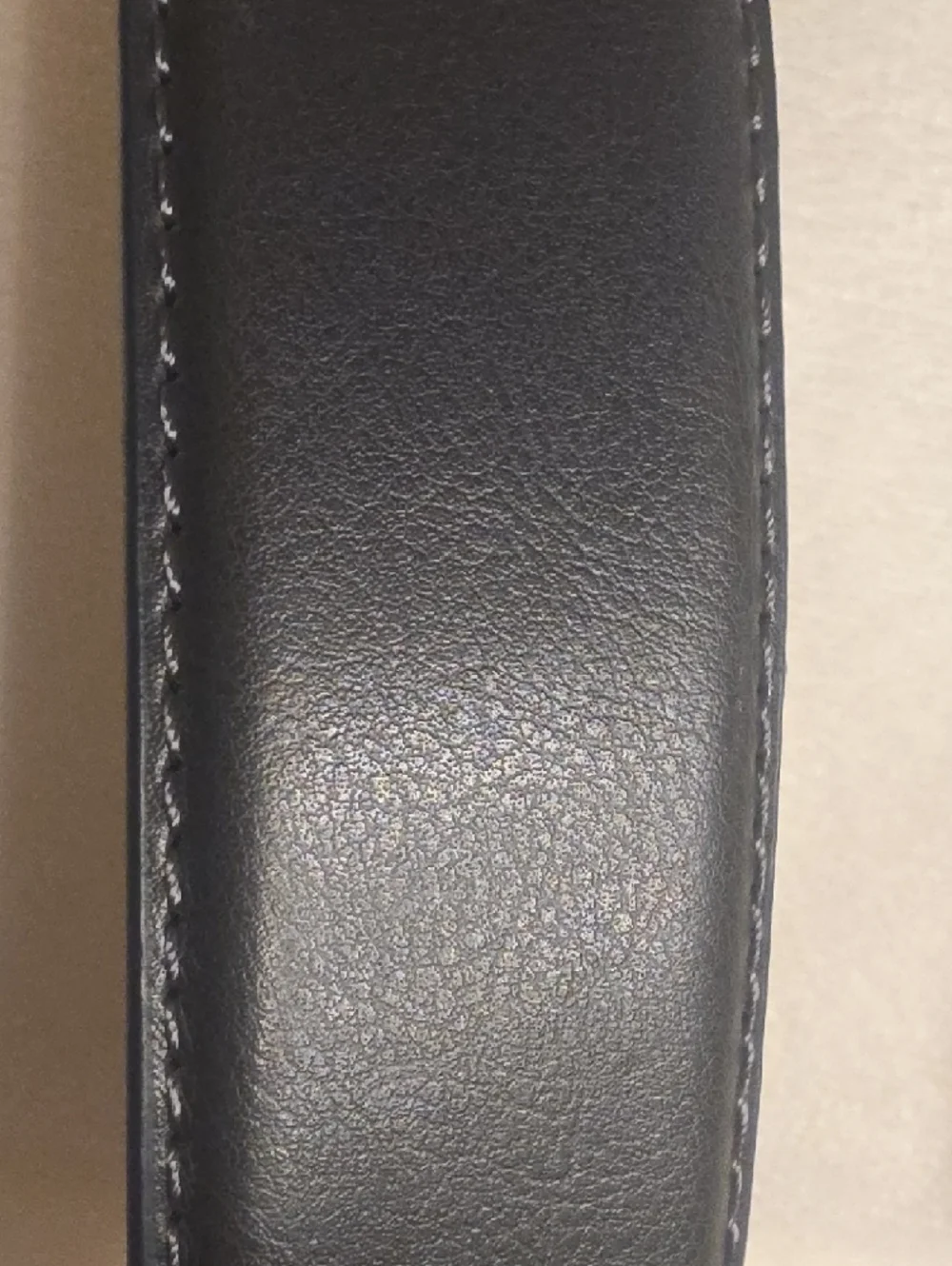 English Laundry Black Leather Belt with Brown Interior and Silver Buckle Size 40